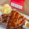 Snappy! Sticky Barbecue Ribs with Potato Salad
